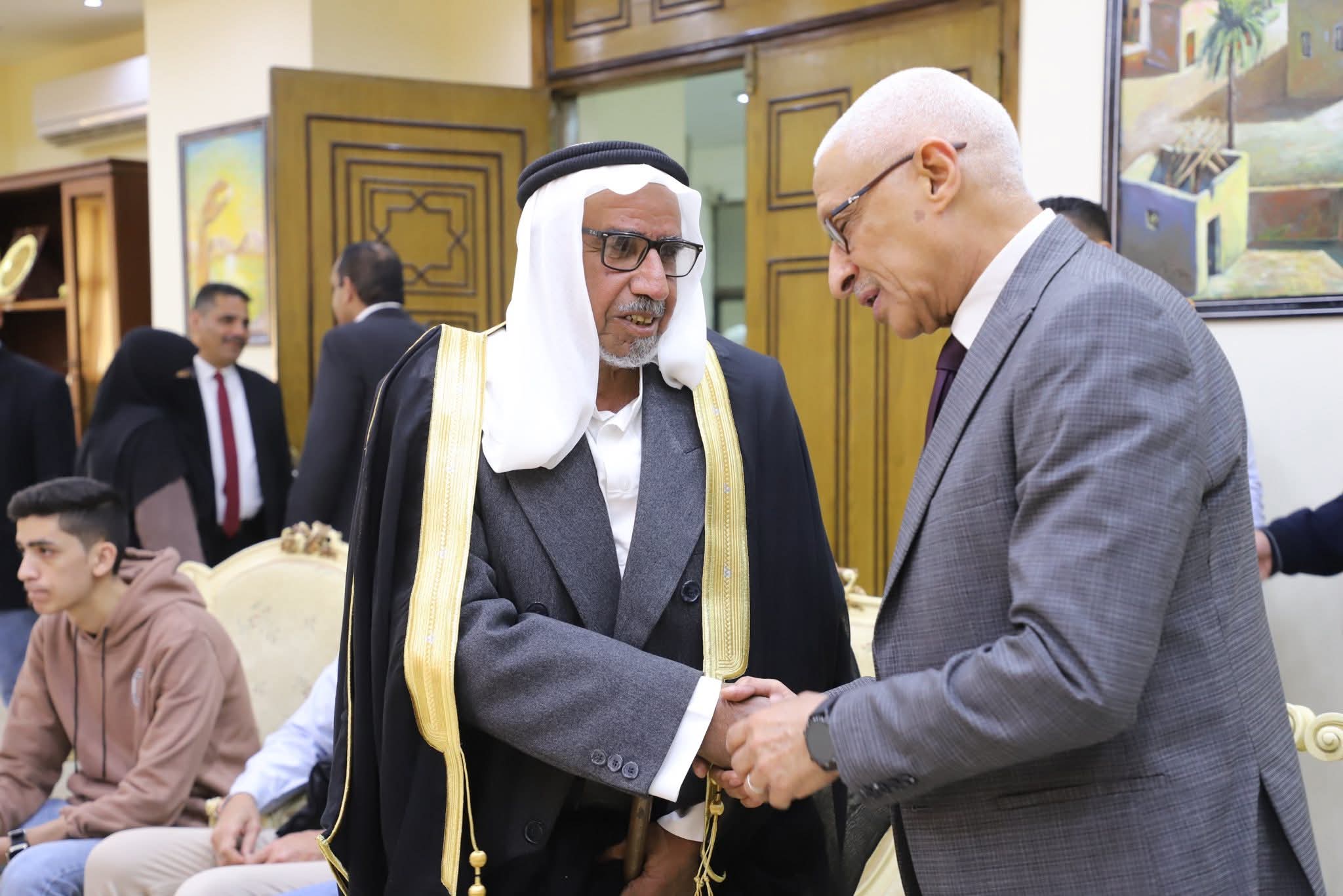 محافظ شمال سيناء يستقبل شيخ الطريقة الجريرية بمناسبة عيد الفطر المبارك
